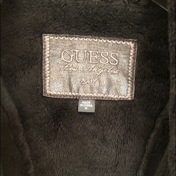 GUESS FAUX SUEDE LEATHER LIGHTWEIGHT JACKET🧥Sz M - Picture 16 of 17